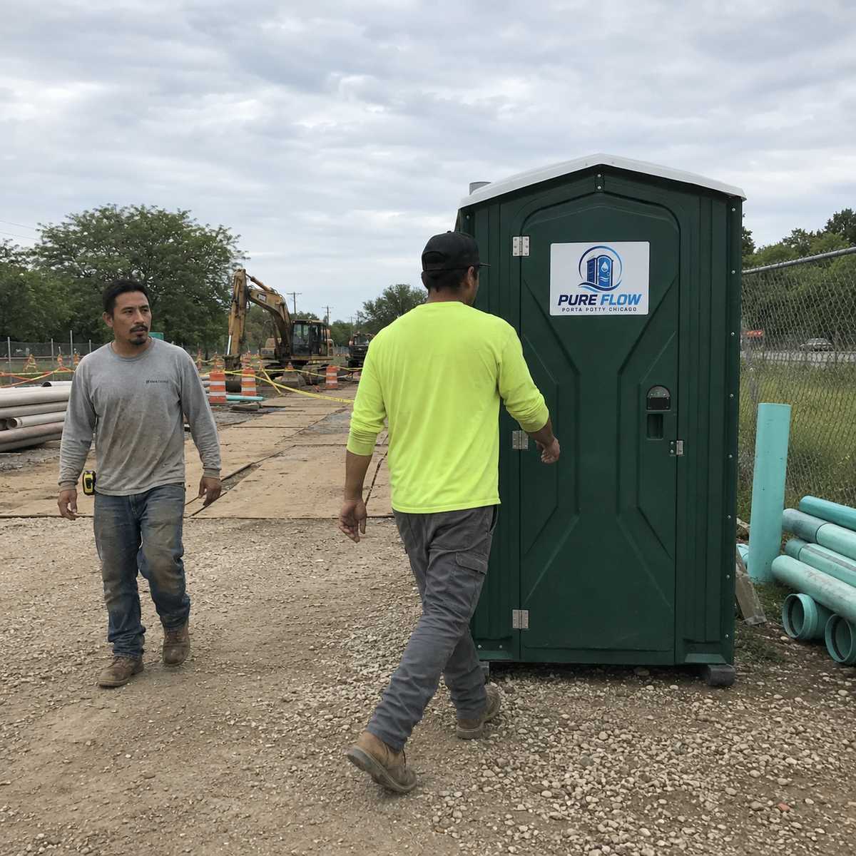 Construction site porta potty rental Chicago