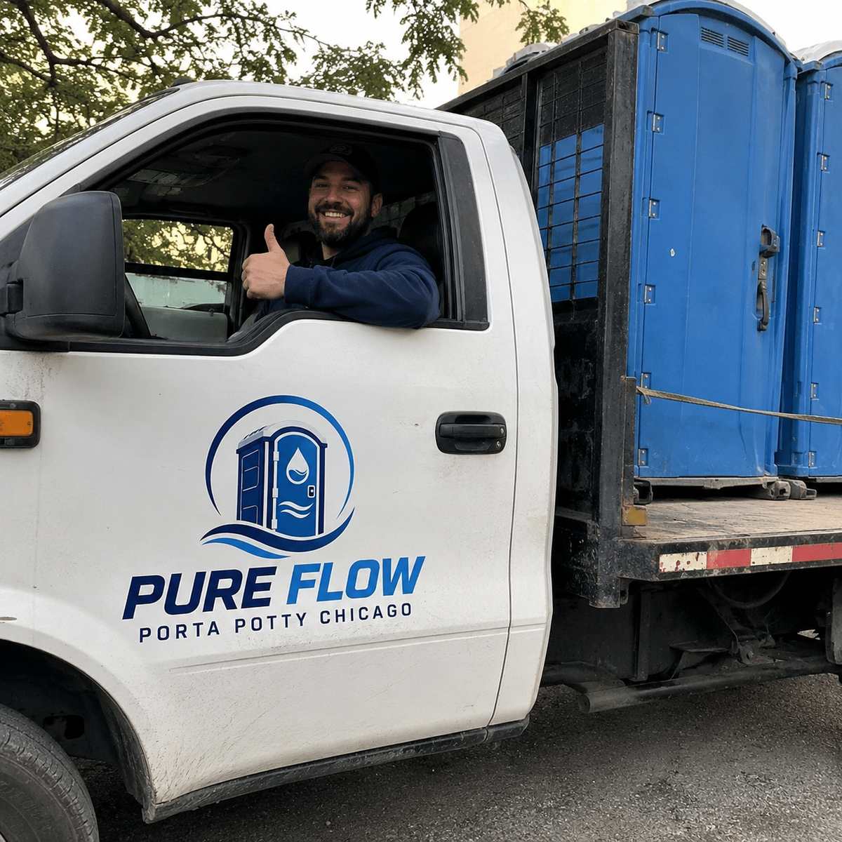 Pure Flow Porta Potty Chicago delivery driver