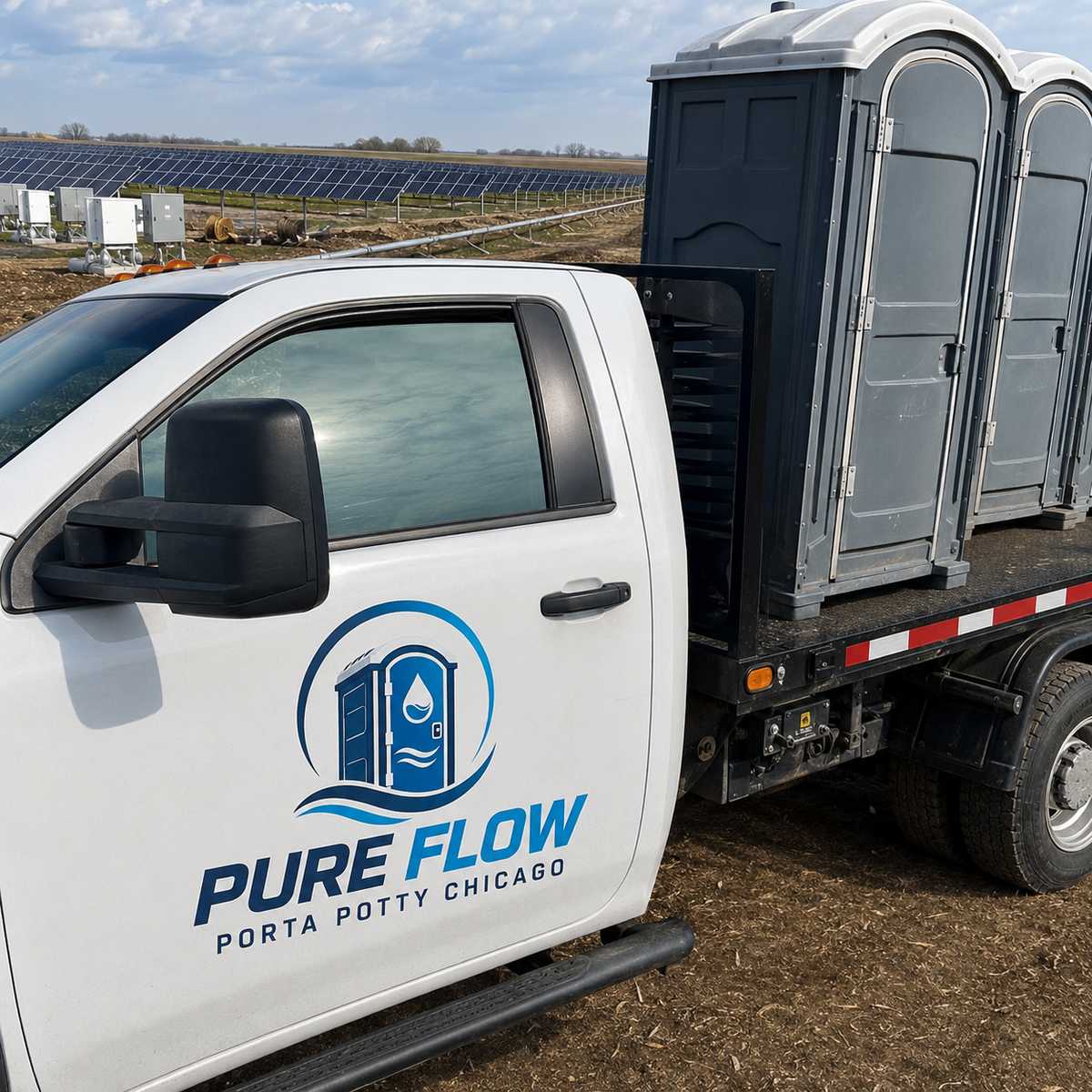 Industrial job site porta potty rental Chicago