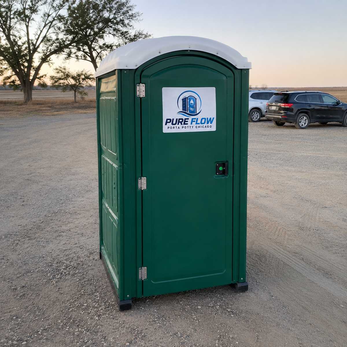 Deluxe flushing portable toilet rental Chicago